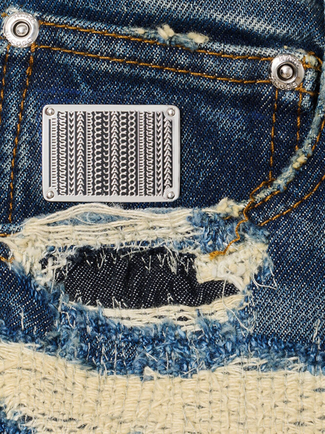 Marc Jacobs Blue Cotton Straight-leg Jeans