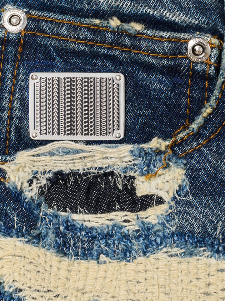Marc Jacobs Blue Cotton Straight-leg Jeans