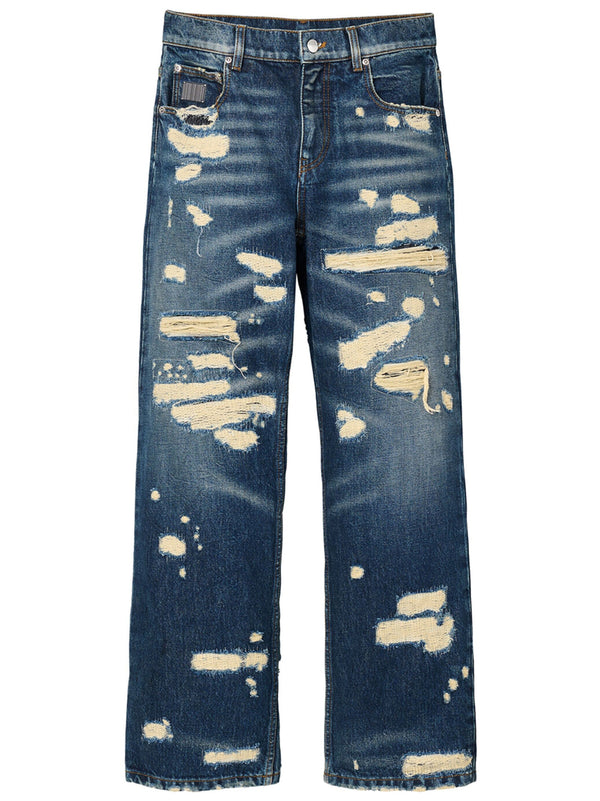 Marc Jacobs Blue Cotton Straight-leg Jeans