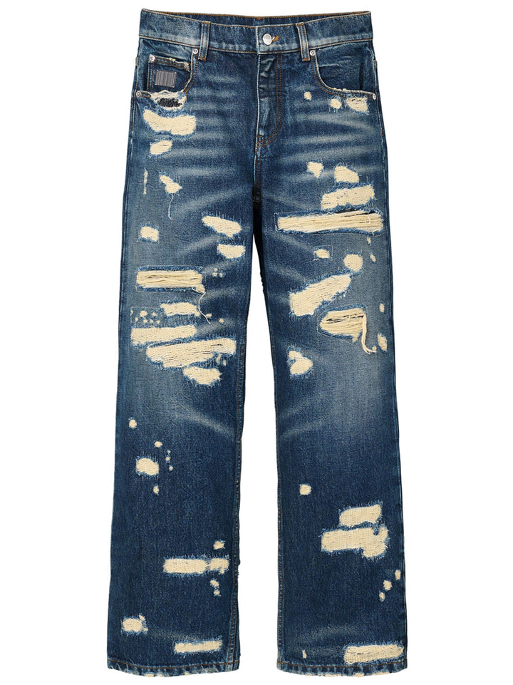 Marc Jacobs Blue Cotton Straight-leg Jeans