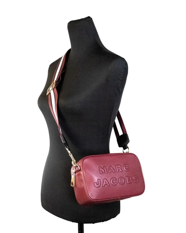 Marc Jacobs - Flash Pomegranate Smooth Leather Embossed Camera Crossbody Bag Purse