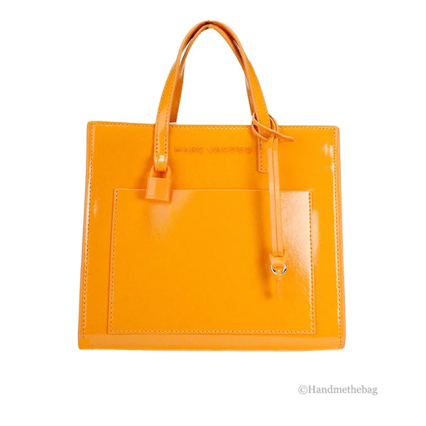 Marc Jacobs - Mini Grind Scorched Patent Leather Crossbody Tote Bag Purse