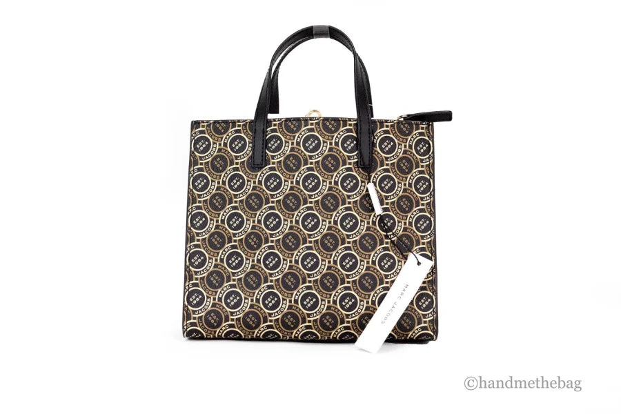 Marc Jacobs - Mini Grind Signet Printed Leather Crossbody Tote Handbag Purse