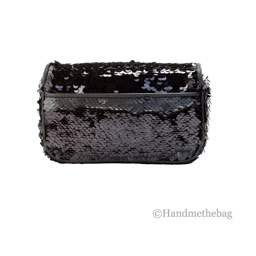 Marc Jacobs The Mini J Shoulder Bag Black Sequined Crossbody