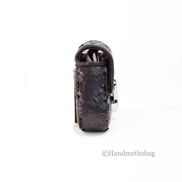 Marc Jacobs The Mini J Shoulder Bag Black Sequined Crossbody