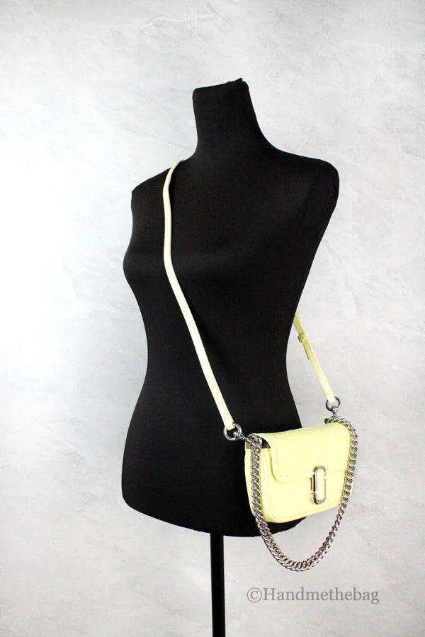 Marc Jacobs The Mini Shoulder Bag Yellow Embossed Leather Crossbody