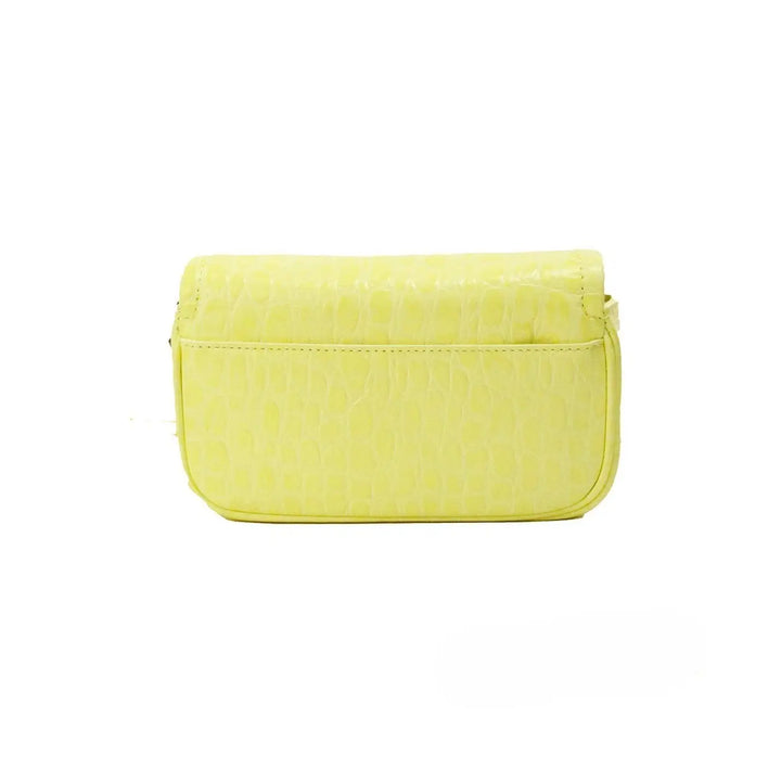Marc Jacobs the Mini Shoulder Bag Yellow Embossed Leather Crossbody