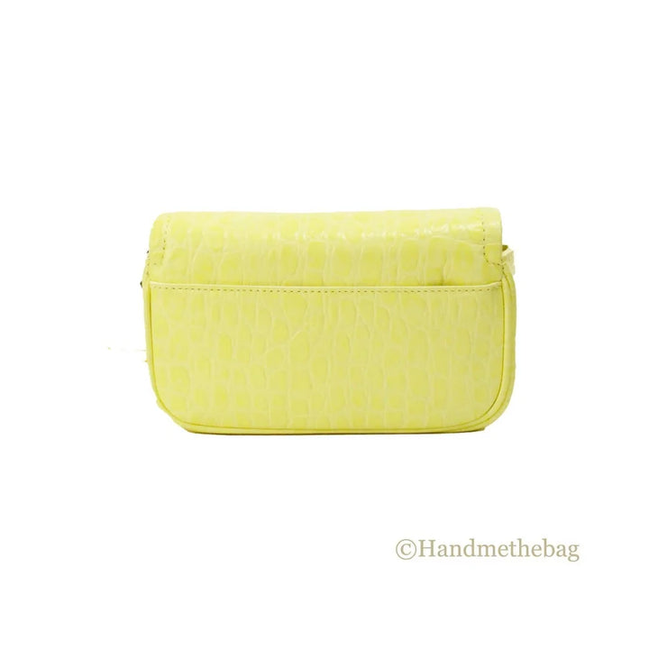 Marc Jacobs The Mini Shoulder Bag Yellow Embossed Leather Crossbody