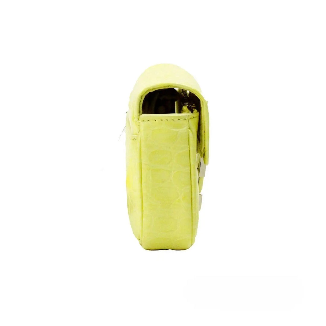 Marc Jacobs the Mini Shoulder Bag Yellow Embossed Leather Crossbody