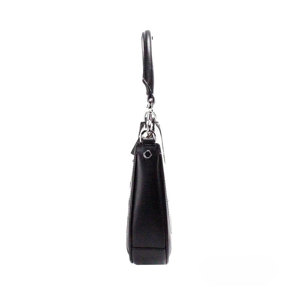 Marc Jacobs - Natural Black Canvas Leather Hobo Shoulder Handbag Purse