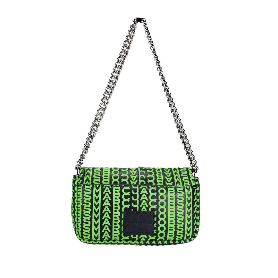 Marc Jacobs Neon Green The Monogram Leather J Mini Shoulder Bag Crossbody