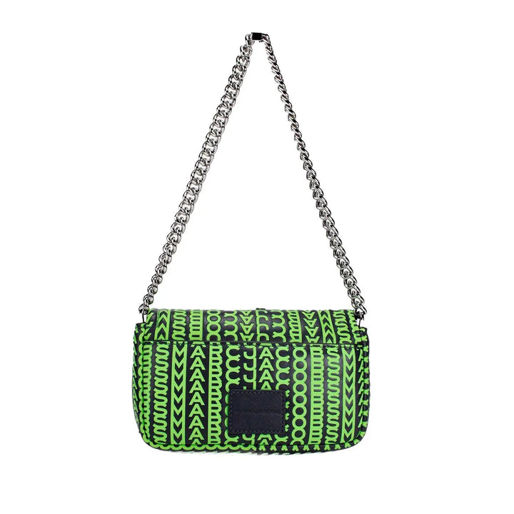 Marc Jacobs Neon Green The Monogram Leather J Mini Shoulder Bag Crossbody