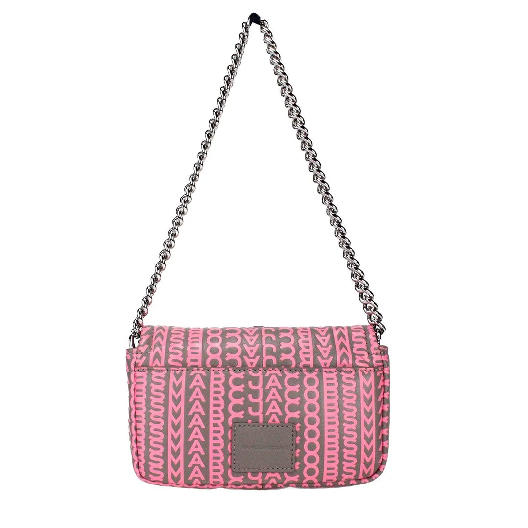 Marc Jacobs Neon Pink The Monogram Leather J Mini Shoulder Bag Crossbody