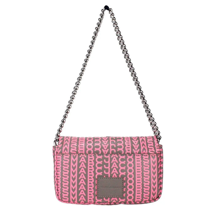 Marc Jacobs Neon Pink The Monogram Leather J Mini Shoulder Bag Crossbody