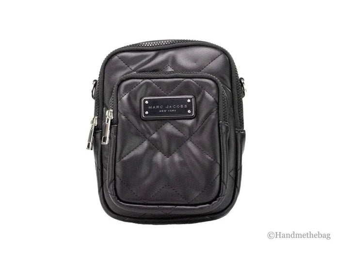 Marc Jacobs Pillow Small Black Quilted Smooth Leather Crossbody Handbag Purse