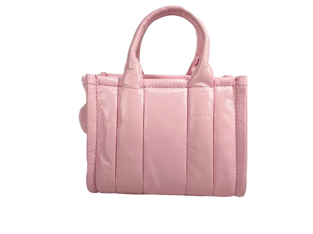 Marc Jacobs - The Shiny Crinkle Micro Tote Bubblegum Leather Crossbody