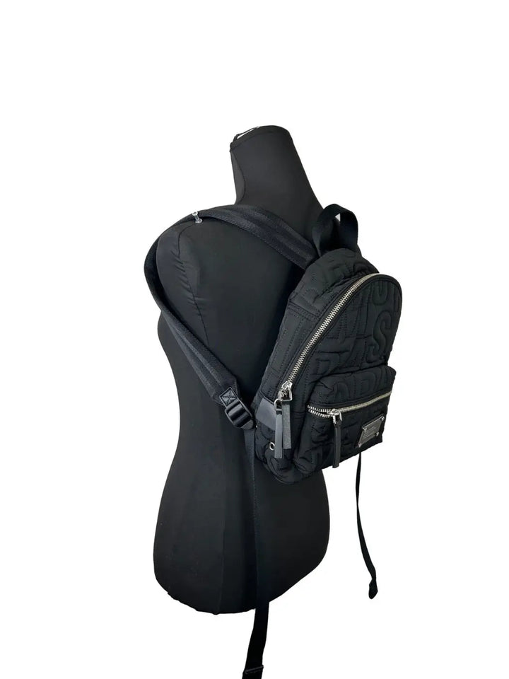 Marc Jacobs Small Black Quilted Backpack Bookbag