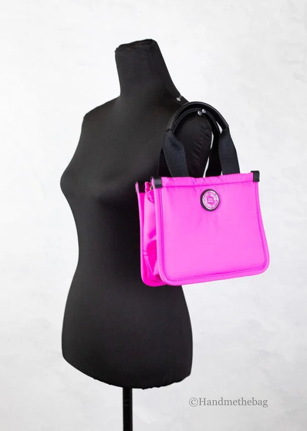 Marc Jacobs - Small Neon Fuchsia Nylon Fabric Tote Convertible Bag Purse
