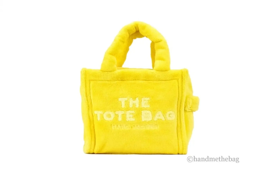 Marc Jacobs the Terry Tote Yellow Mini Soft Fabric Crossbody Bag Handbag