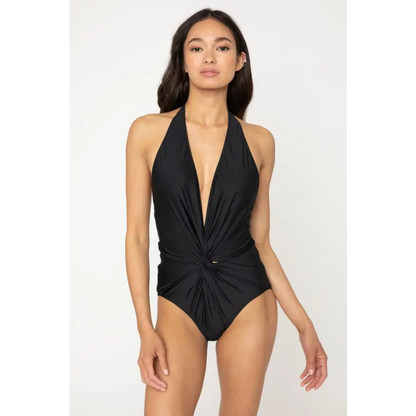 Marina Twist Halter Swimsuit Trendsi