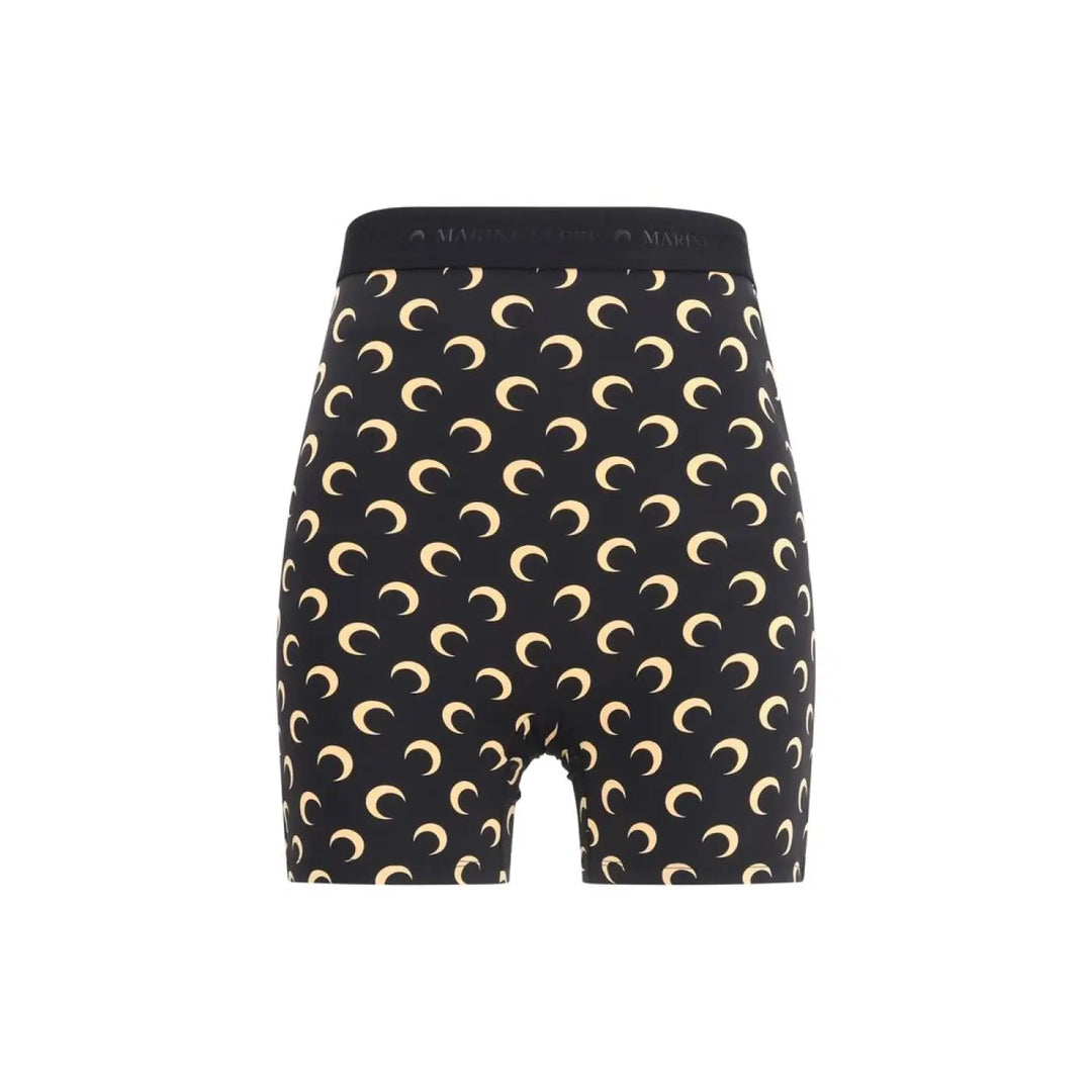Marine Serre Black Polyamide Bermuda Shorts