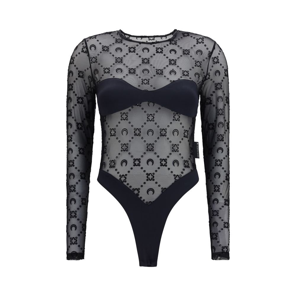 Marine Serre - Black Polyamide Bodysuit