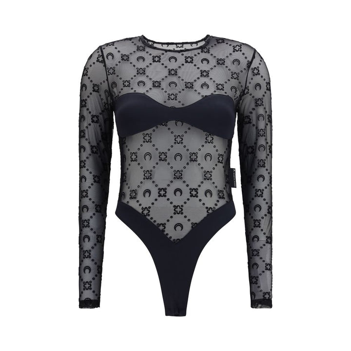 Marine Serre - Black Polyamide Bodysuit