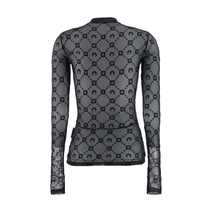Marine Serre Black Polyamide Pattern Shirt