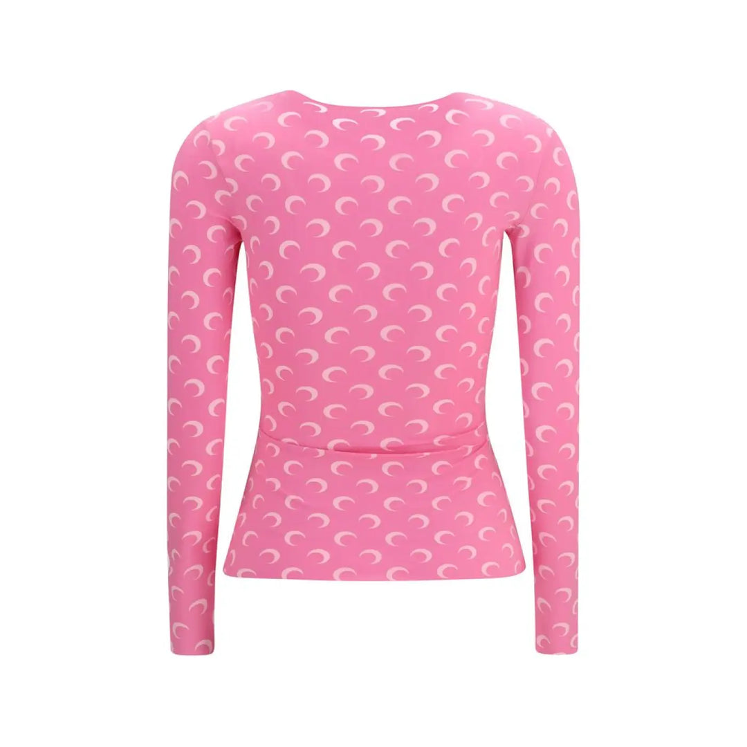 Marine Serre Multicolor Polyamide Long Sleeve T-Shirt