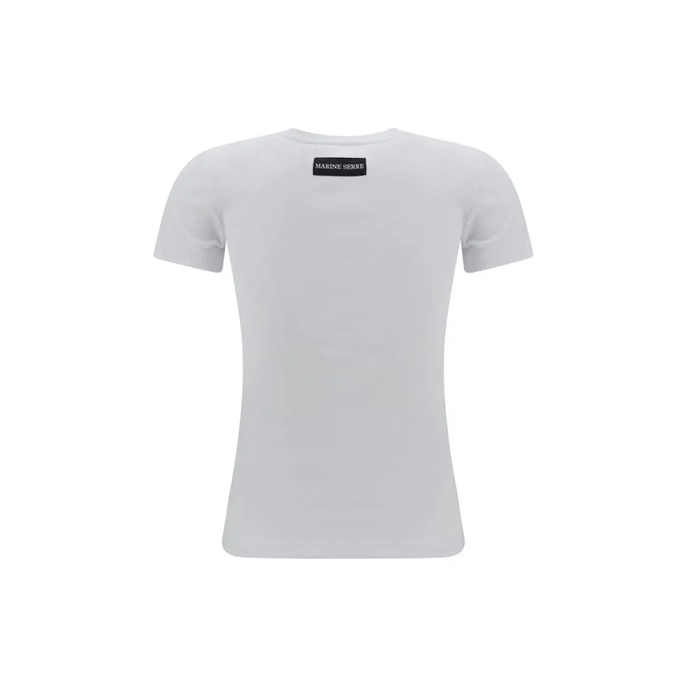 Marine Serre White Cotton T-shirt