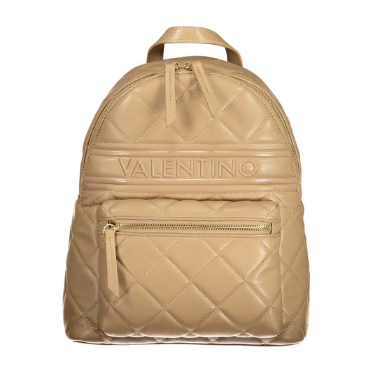 Mario Valentino Beige Polyurethane Women Backpack