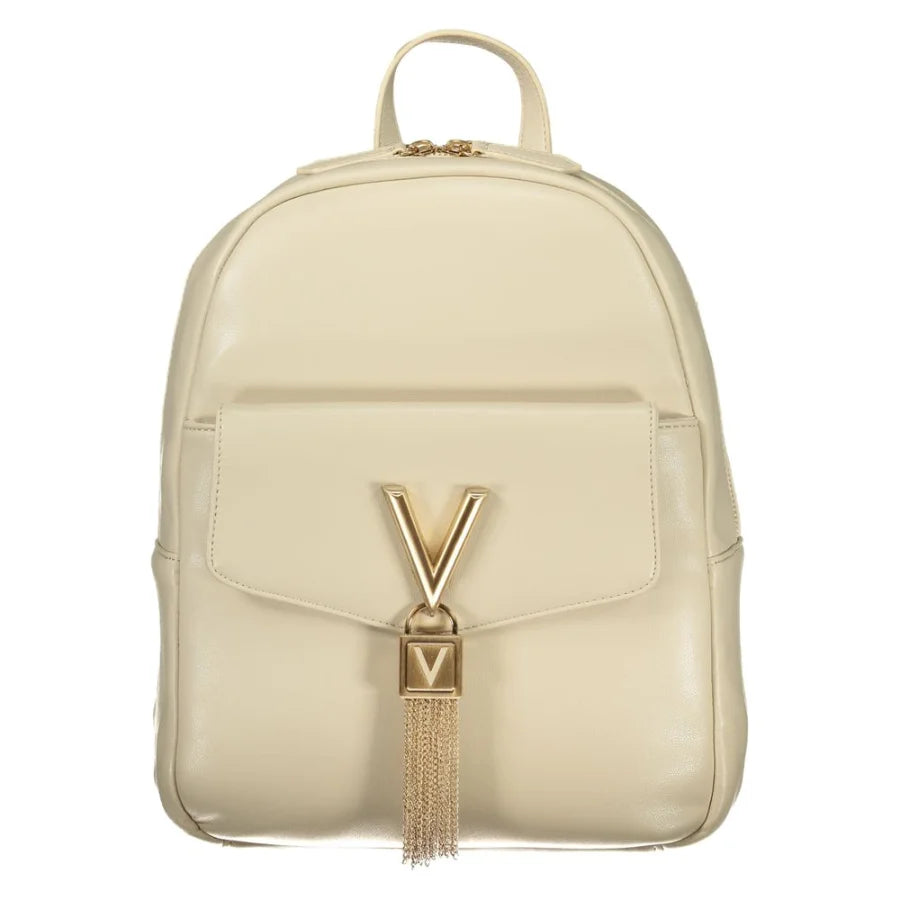 Mario Valentino Beige Polyurethane Women Backpack