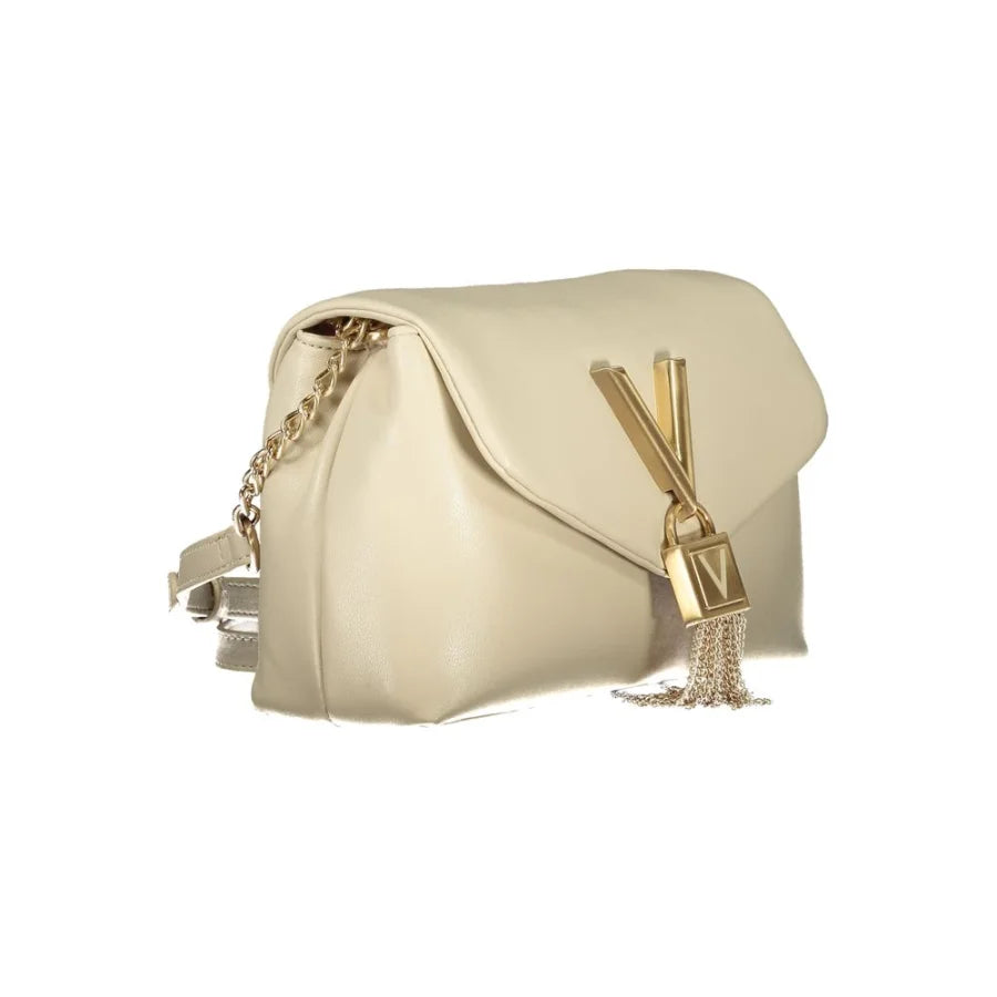 Mario Valentino Beige Polyurethane Women Shoulder Bag