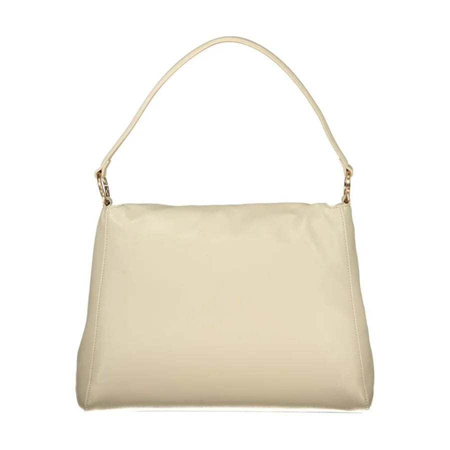 Mario Valentino Beige Polyurethane Women Shoulder Bag