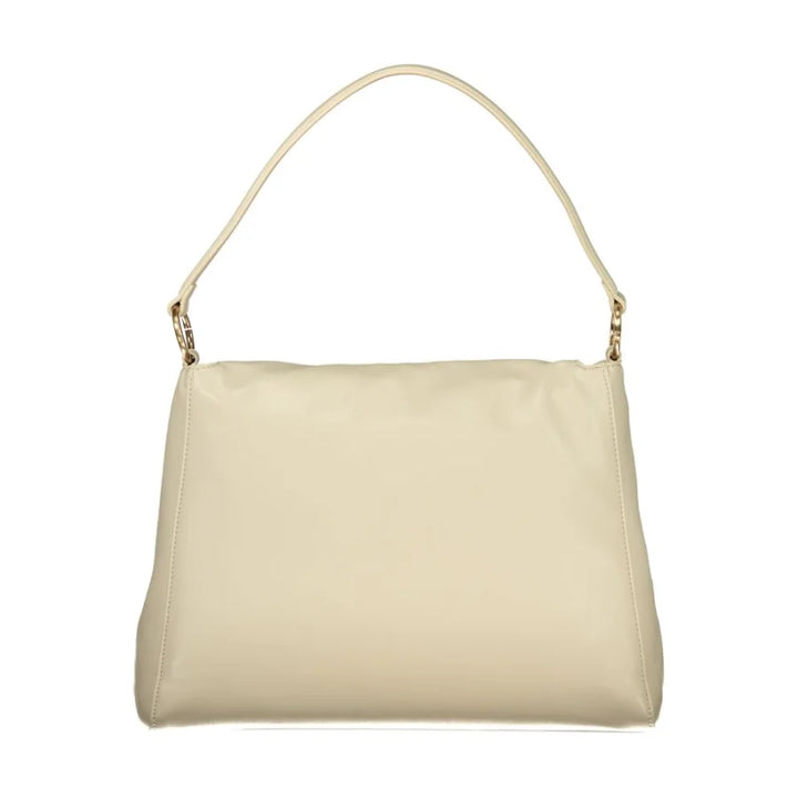 Mario Valentino Beige Polyurethane Women Shoulder Bag