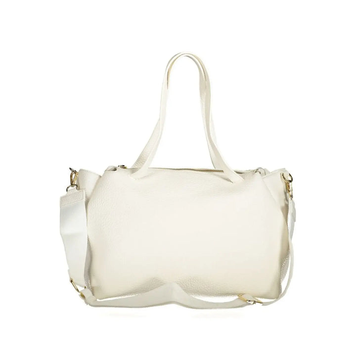 Mario Valentino Bianco Polyurethane Women’s Bag with Handles and Internal Pocket