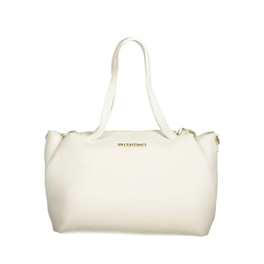 Mario Valentino Bianco Polyurethane Women’s Bag with Handles and Internal Pocket