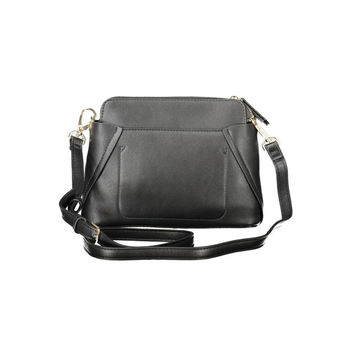 Mario Valentino Black Polyurethane Shoulder Bag