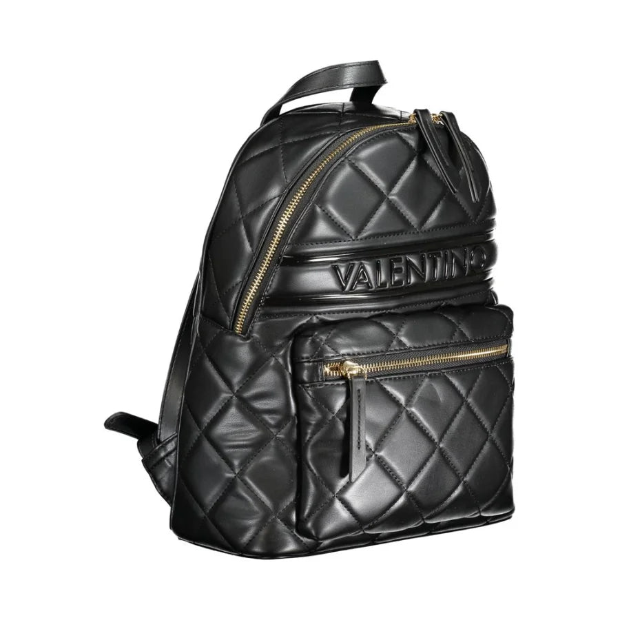 Mario Valentino Black Polyurethane Women Backpack