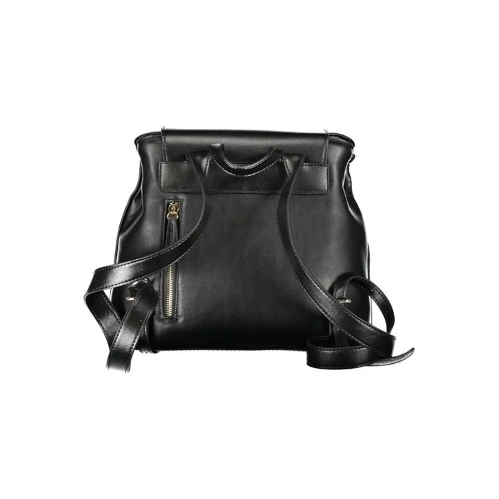 Mario Valentino Black Polyurethane Women Backpack