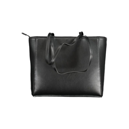 Mario Valentino Black Polyurethane Women Shoulder Bag