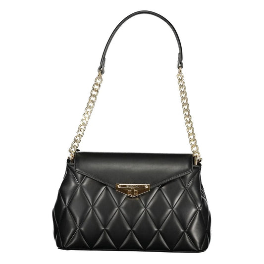 Mario Valentino Black Polyurethane Women Shoulder Bag