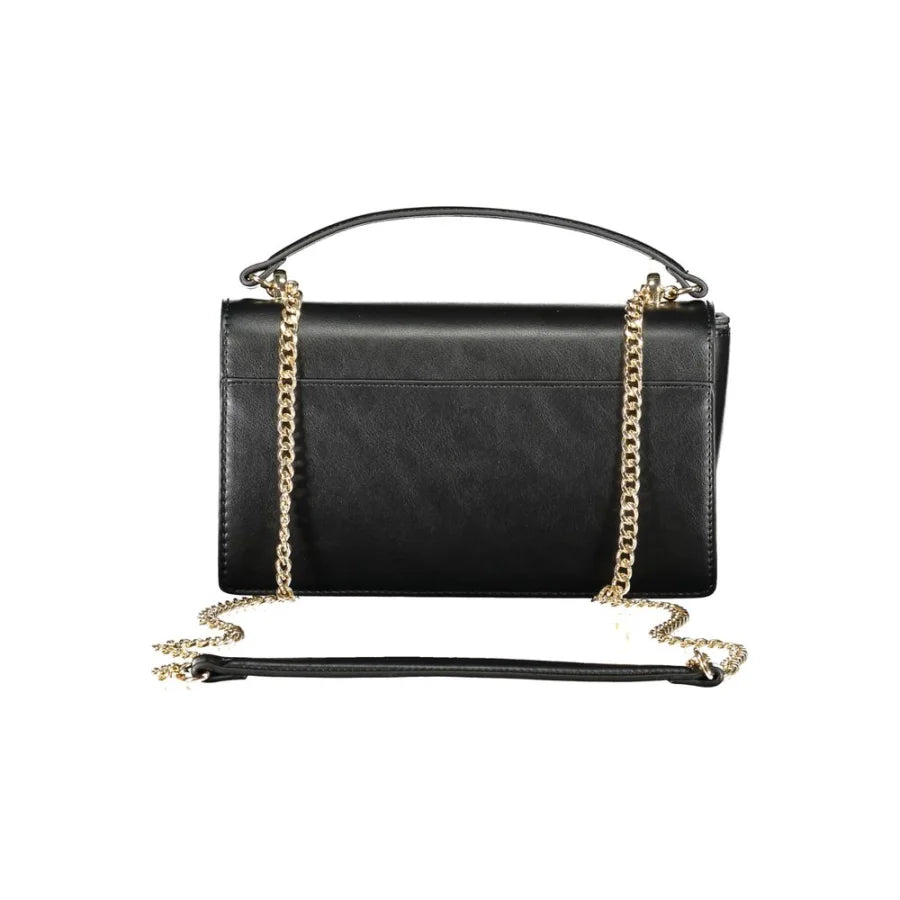 Mario Valentino Black Polyurethane Women Shoulder Bag