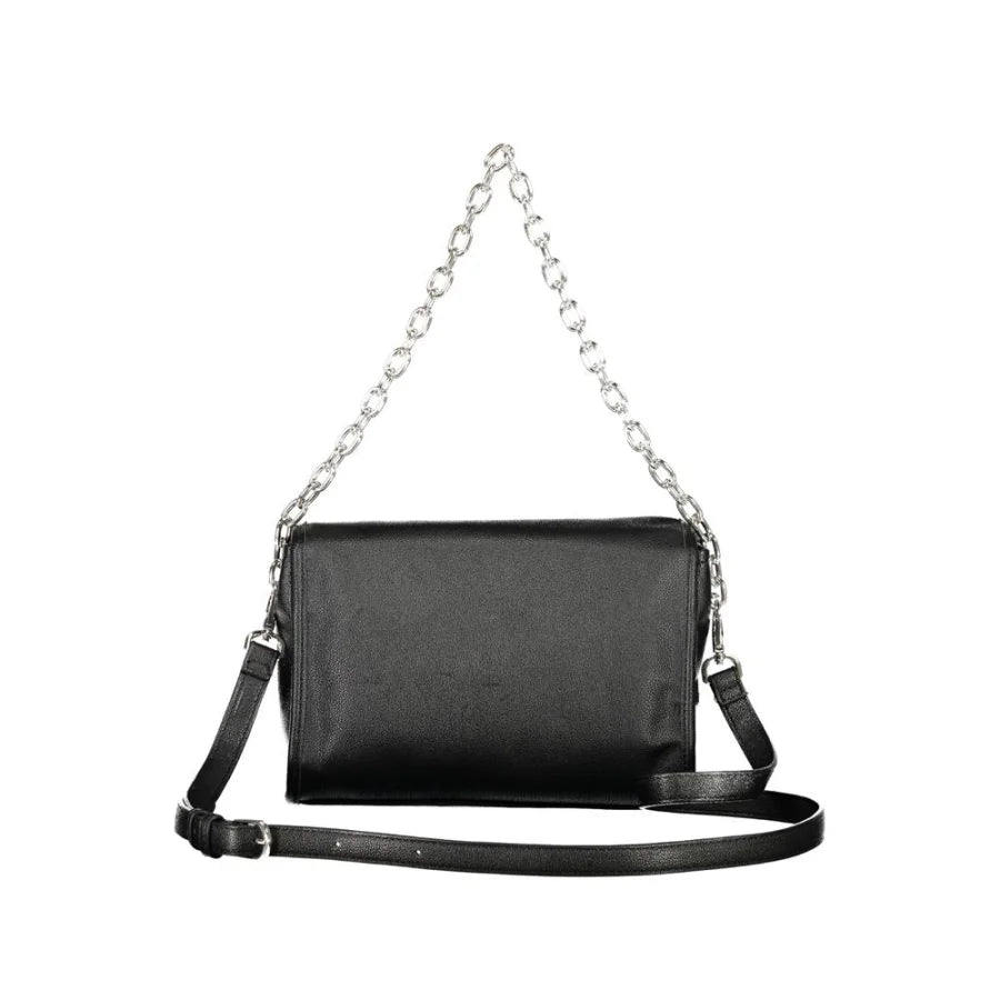 Mario Valentino Black Polyurethane Women’s Shoulder Bag