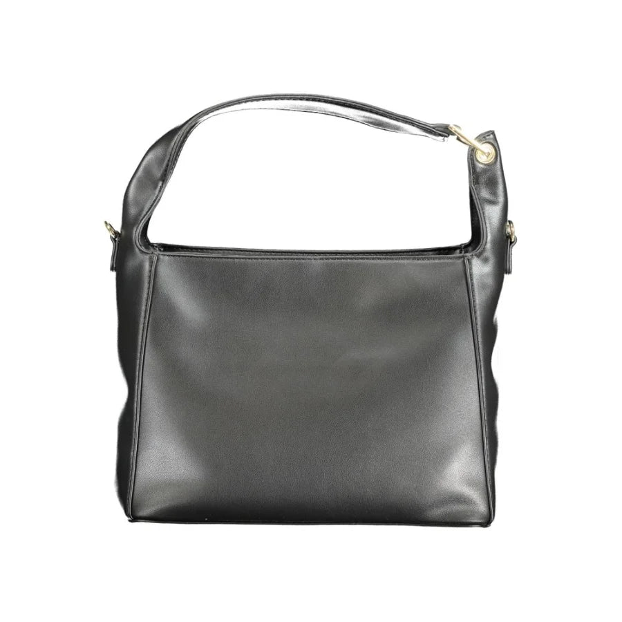 Mario Valentino Black Polyurethane Women’s Shoulder Bag