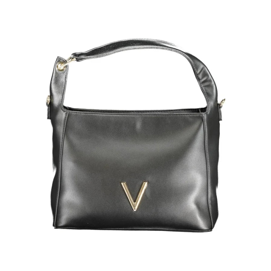 Mario Valentino Black Polyurethane Women’s Shoulder Bag