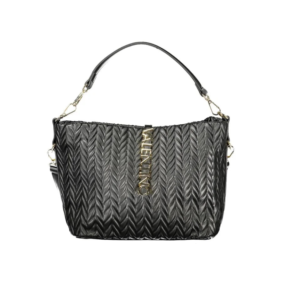 Mario Valentino Black Polyurethane Women’s Shoulder Bag