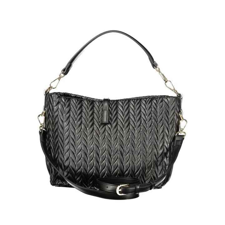 Mario Valentino Black Polyurethane Women’s Shoulder Bag