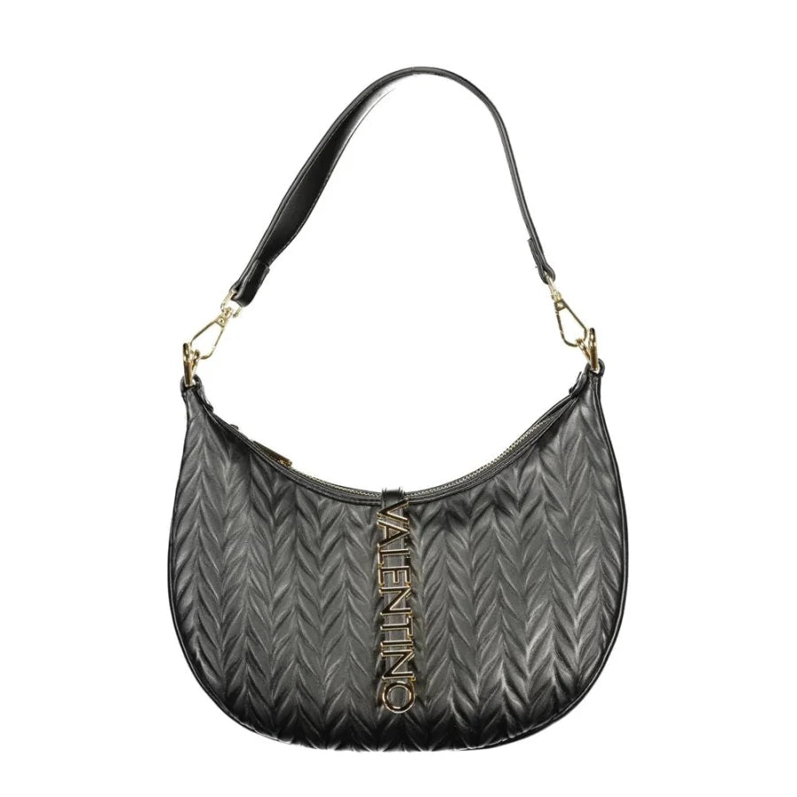 Mario Valentino Black Polyurethane Women’s Shoulder Bag