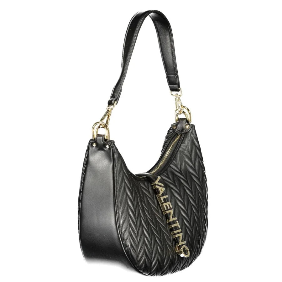 Mario Valentino Black Polyurethane Women’s Shoulder Bag